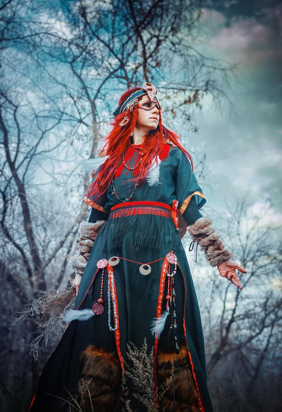 Girls in Slavic costumes underwear in Kazan