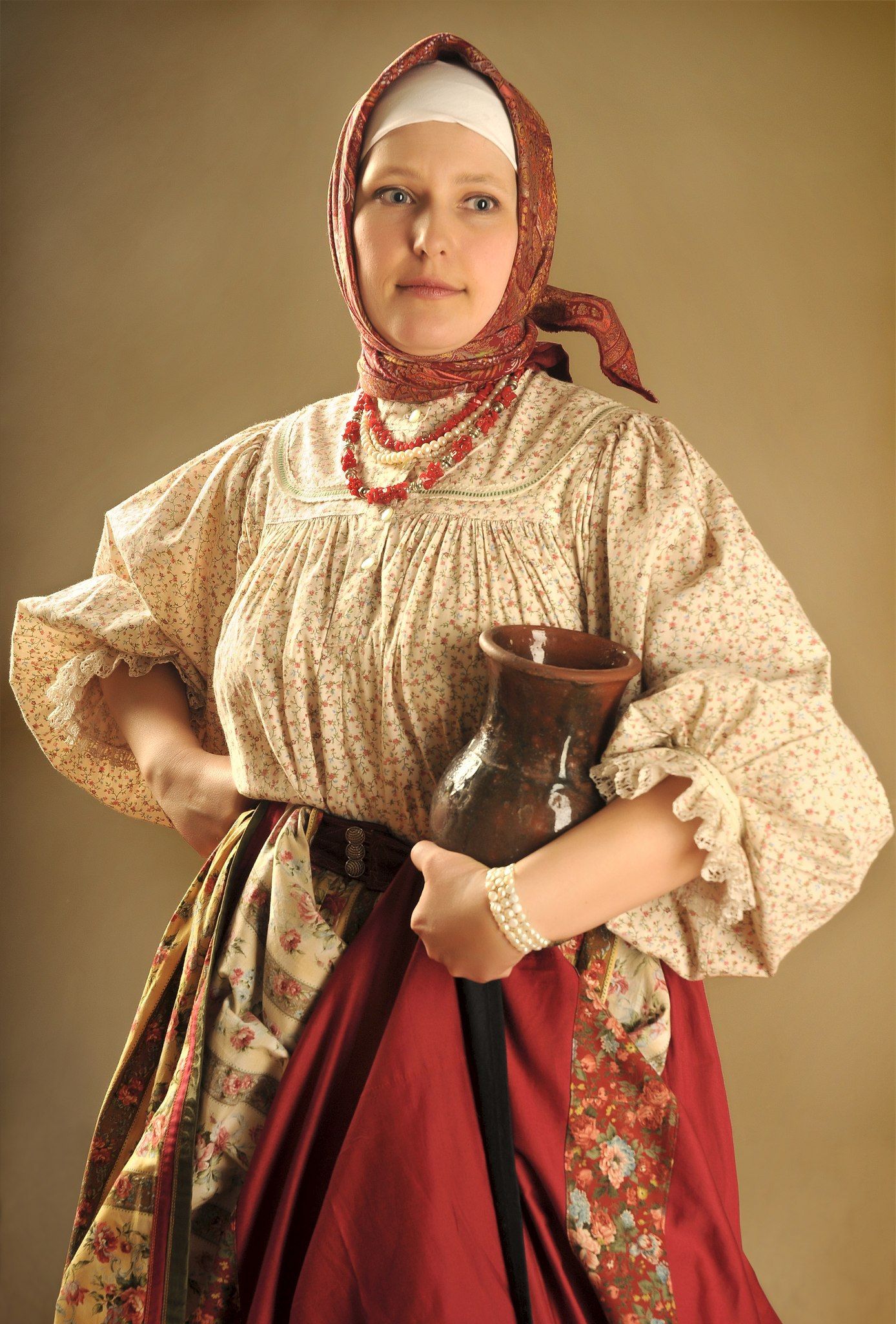 Girls in Slavic costumes in Kazan