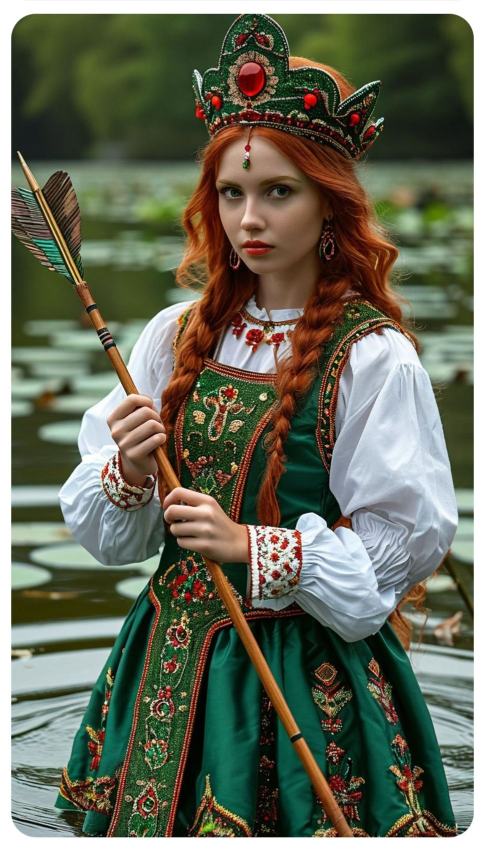Nude girl Girls in Slavic costumes in Kazan